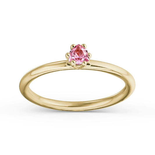 Tourmaline trillion ring