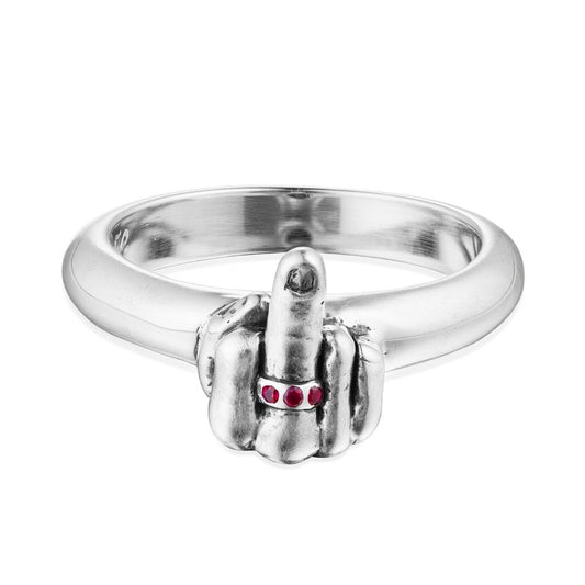 F-U ring (with rubies)